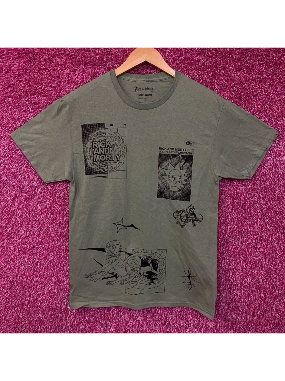 Rick and Morty Adult Swim Graphic T-Shirt Medium